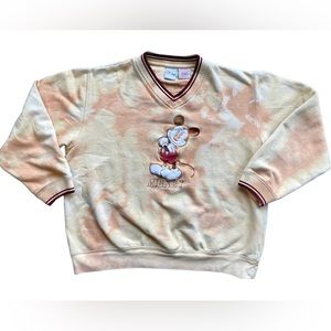 90s Disney Mickey Mouse Pullover Sweatshirt Bleached Dyed Vintage